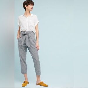 Joie Black and White Patterned Pants size 10